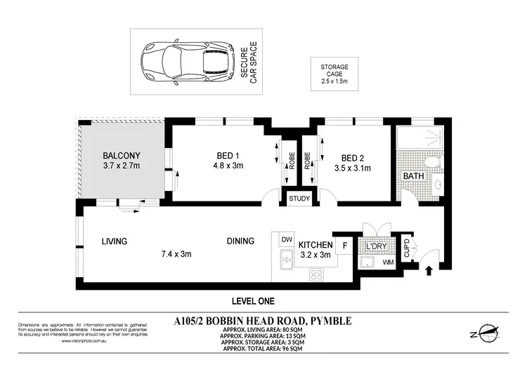 Floorplan of Homely apartment listing, A105/2 Bobbin Head Road, Pymble NSW 2073