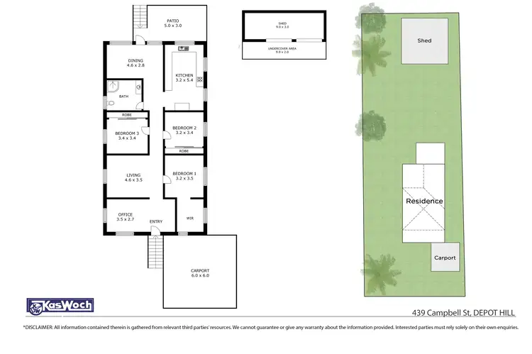 Floorplan of Homely house listing, 439 CAMPBELL STREET, Depot Hill QLD 4700