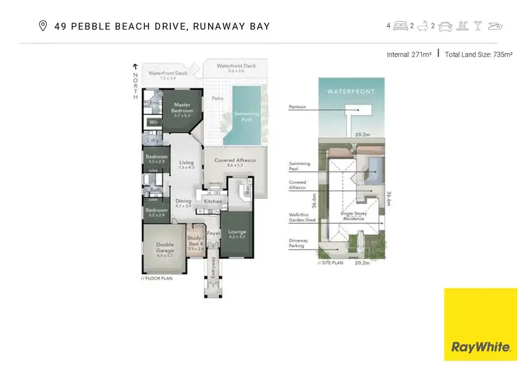 Floorplan of Homely house listing, 49 Pebble Beach Drive, Runaway Bay QLD 4216