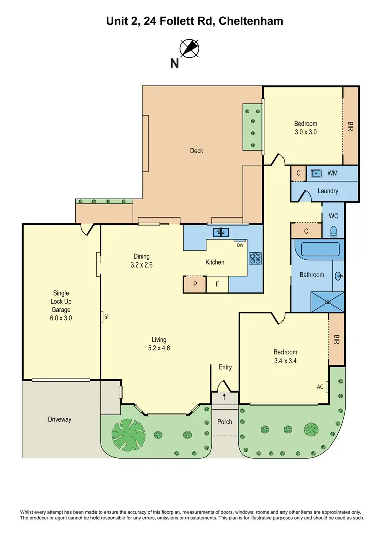 Floorplan of Homely unit listing, 2/24 Follett Road, Cheltenham VIC 3192