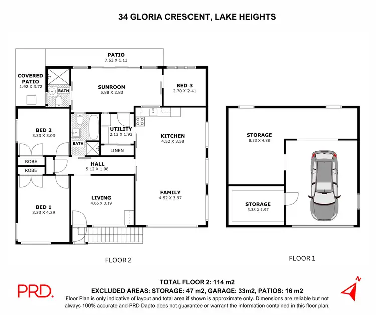 Floorplan of Homely house listing, 34 Gloria Crescent, Lake Heights NSW 2502