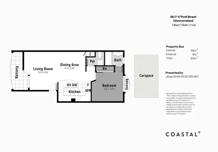 Floorplan of Homely apartment listing, 26/7-17 Purli Street, Chevron Island QLD 4217