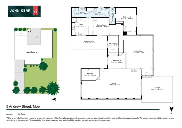 Floorplan of Homely house listing, 5 Andrew Street, Moe VIC 3825