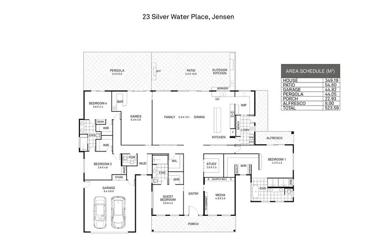 Floorplan of Homely house listing, 23 Silver Water Place, Jensen QLD 4818