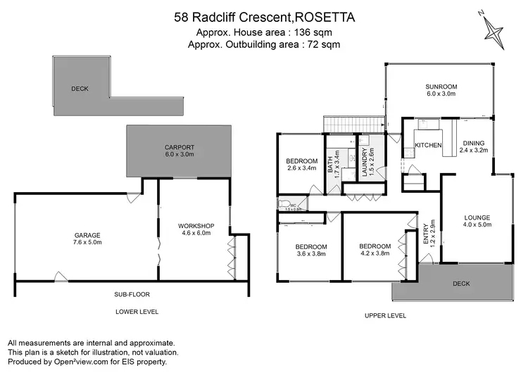 Floorplan of Homely house listing, 58 Radcliff Crescent, Rosetta TAS 7010