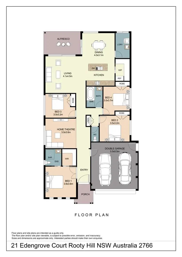 Floorplan of Homely house listing, 21 Edengrove Court, Rooty Hill NSW 2766