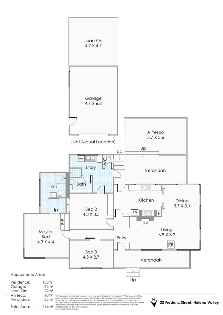 Floorplan of Homely house listing, 32 Frederic Street, Helena Valley WA 6056