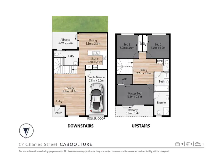 Floorplan of Homely townhouse listing, 6/17 Charles Street, Caboolture QLD 4510