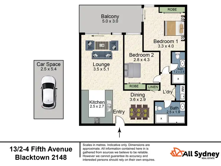 Floorplan of Homely apartment listing, 13/2-4 Fifth Avenue, Blacktown NSW 2148