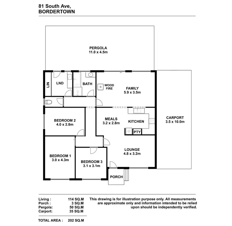 Floorplan of Homely house listing, 81 South Avenue, Bordertown SA 5268