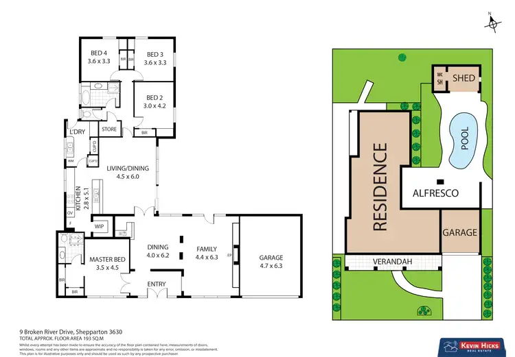 Floorplan of Homely house listing, 9 Broken River Drive, Shepparton VIC 3630
