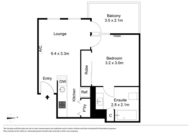 Floorplan of Homely apartment listing, 21/210-220 Normanby Road, Notting Hill VIC 3168