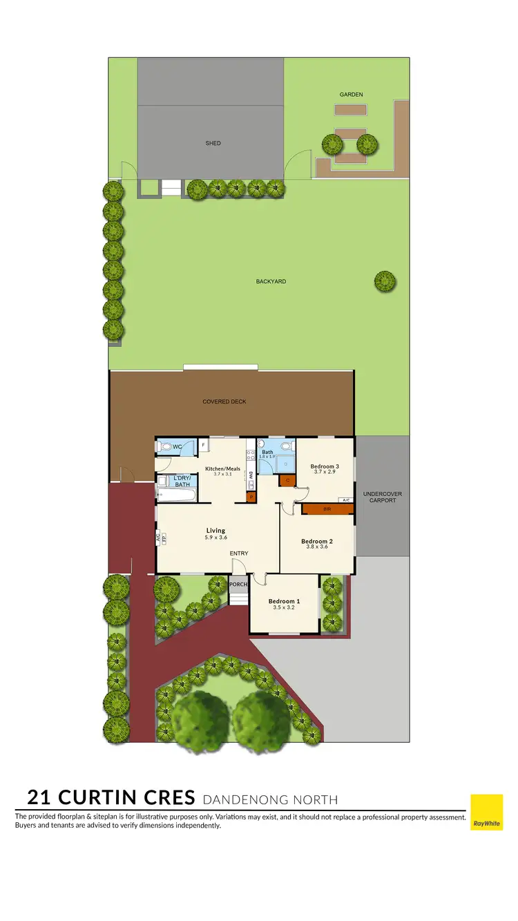 Floorplan of Homely house listing, 21 Curtin Crescent, Dandenong North VIC 3175