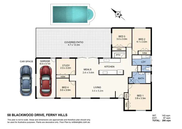 Floorplan of Homely house listing, 58 Blackwood Drive, Ferny Hills QLD 4055