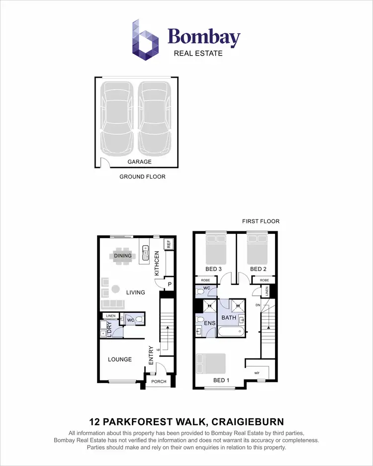 Floorplan of Homely townhouse listing, 12 Parkforest Walk, Craigieburn VIC 3064