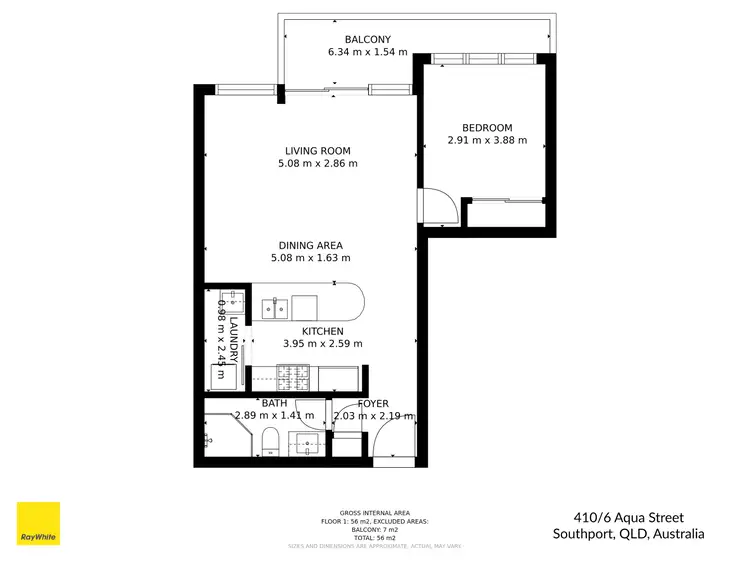 Floorplan of Homely apartment listing, 410/6 Aqua Street, Southport QLD 4215