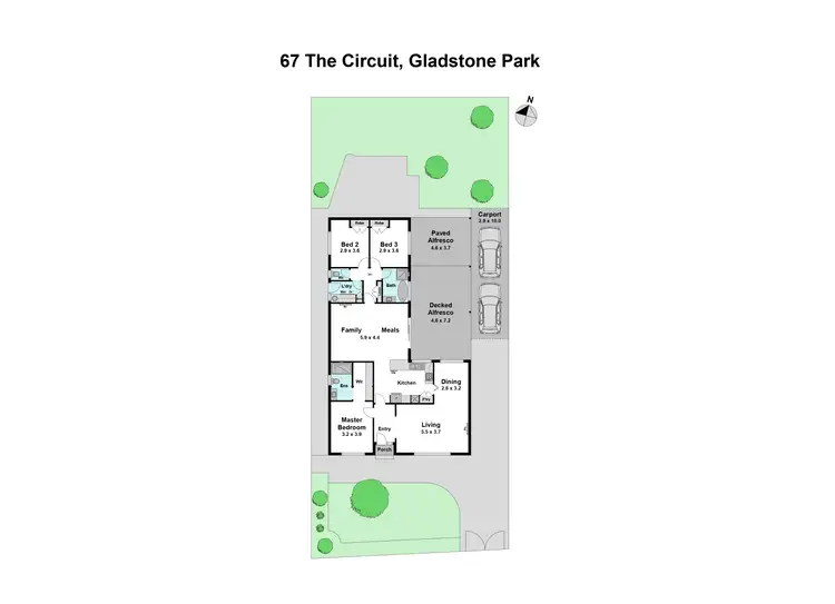 Floorplan of Homely house listing, 67 The Circuit, Gladstone Park VIC 3043