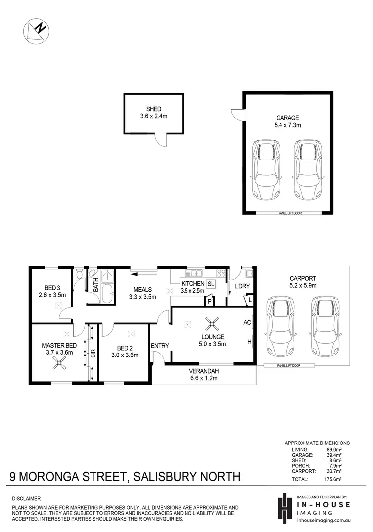 Floorplan of Homely house listing, 9 Moronga Street, Salisbury North SA 5108