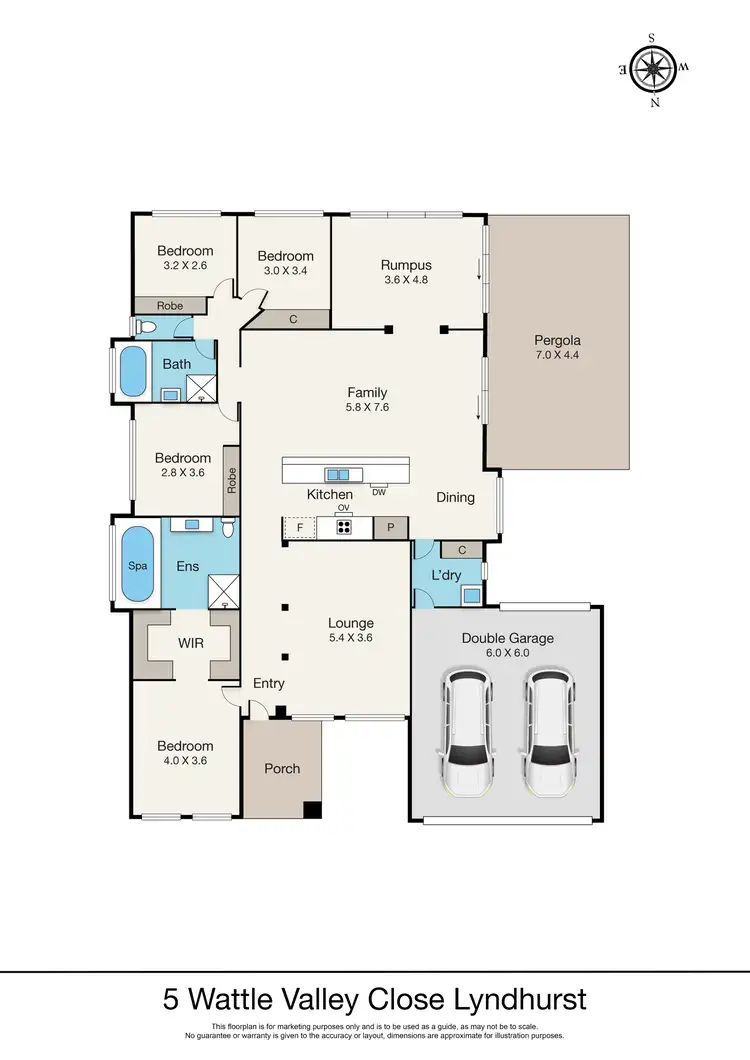 Floorplan of Homely house listing, 5 Wattle Valley Close, Lyndhurst VIC 3975