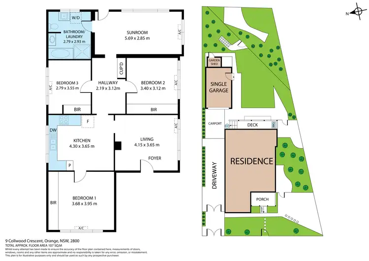 Floorplan of Homely house listing, 9 Collwood Crescent, Orange NSW 2800