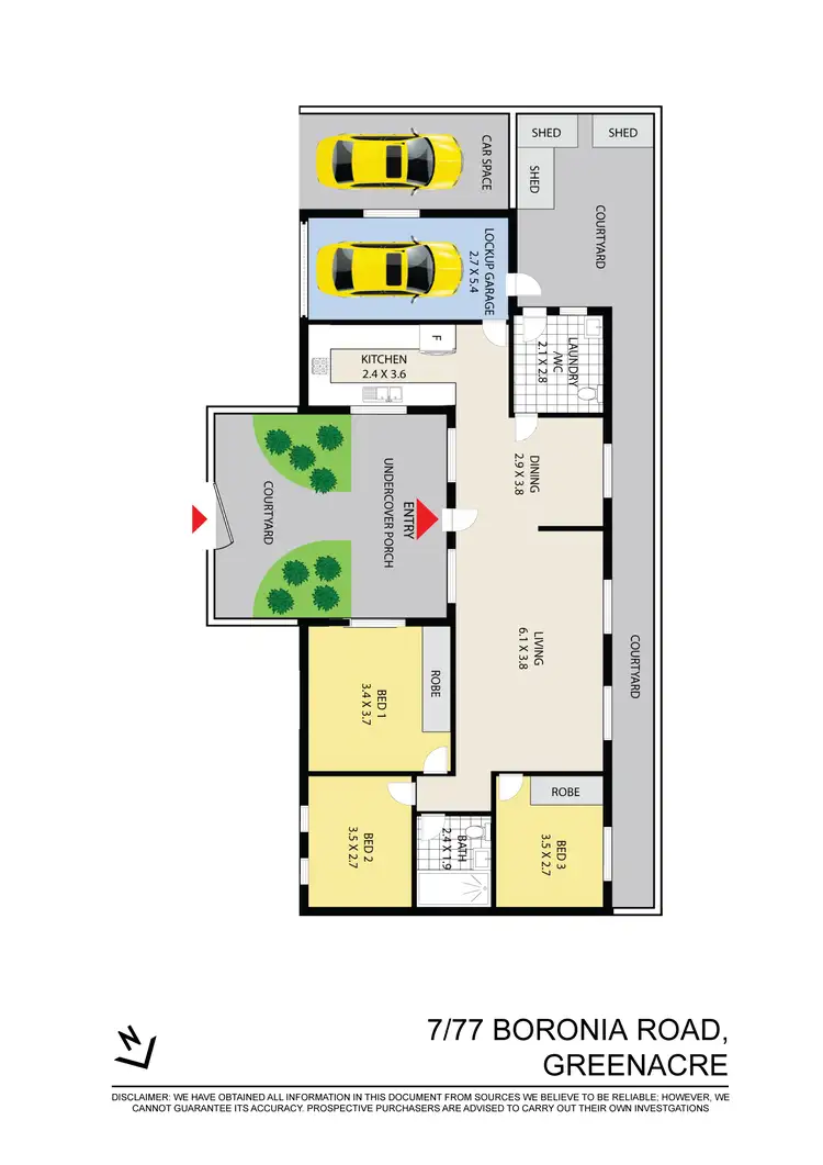 Floorplan of Homely villa listing, 7/77 Boronia Road, Greenacre NSW 2190