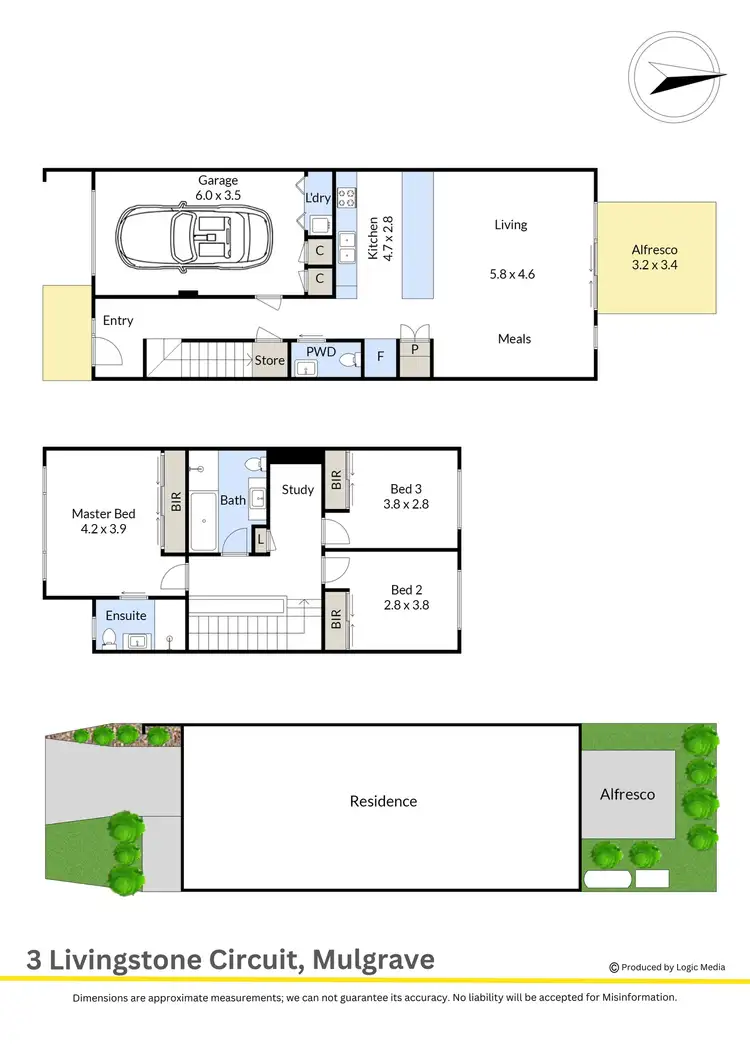 Floorplan of Homely townhouse listing, 3 Livingstone Circuit, Mulgrave VIC 3170