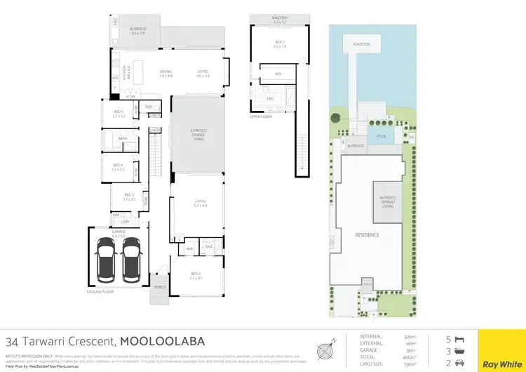 Floorplan of Homely house listing, 34 Tarwarri Crescent, Mooloolaba QLD 4557