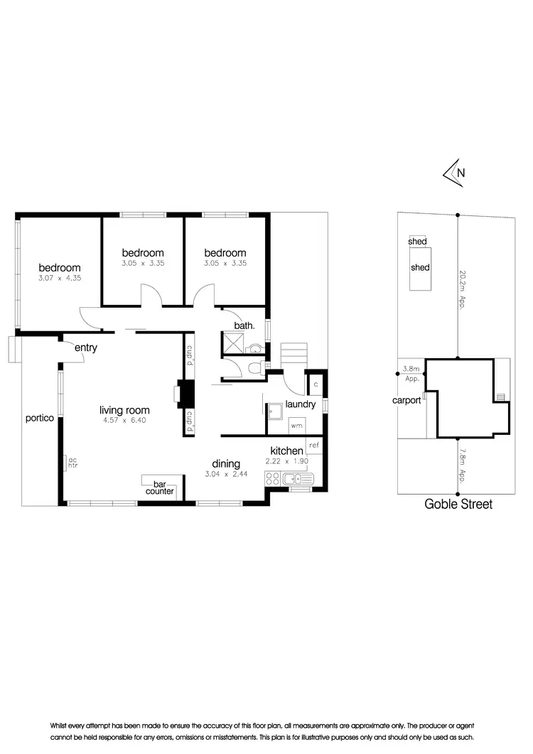 Floorplan of Homely house listing, 13 Goble Street, Laverton VIC 3028