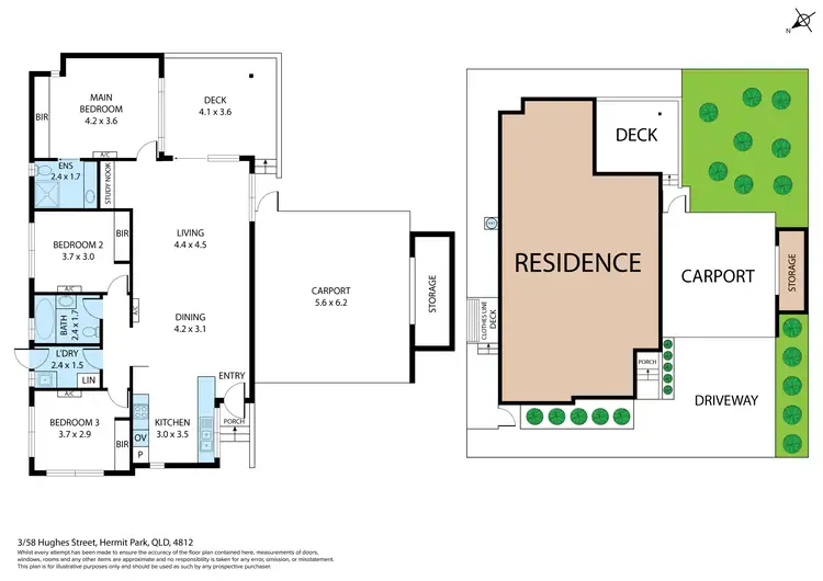 Floorplan of Homely unit listing, 3/58 Hughes Street, Hermit Park QLD 4812