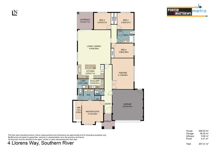 Floorplan of Homely house listing, 4 Llorens Way, Southern River WA 6110