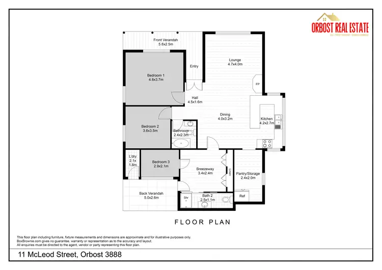 Floorplan of Homely house listing, 11 McLeod Street, Orbost VIC 3888