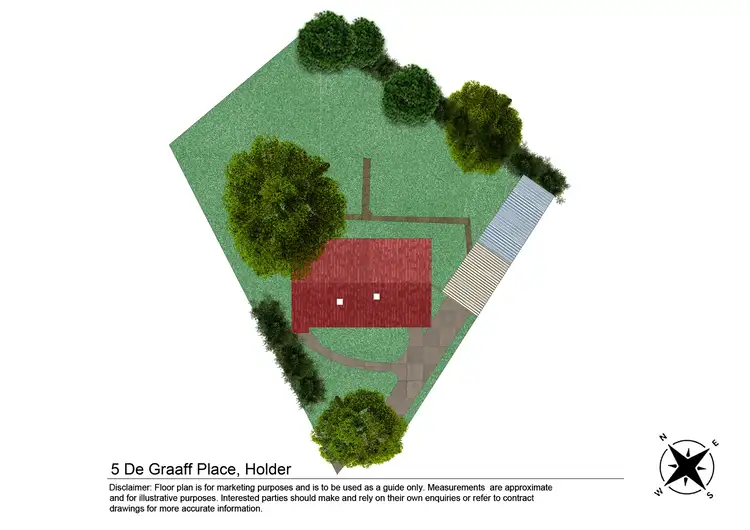 Floorplan of Homely house listing, 5 De Graaff Place, Holder ACT 2611
