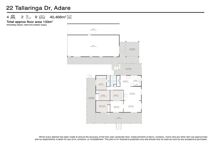 Floorplan of Homely rural property listing, 22 Tallaringa Drive, Adare QLD 4343
