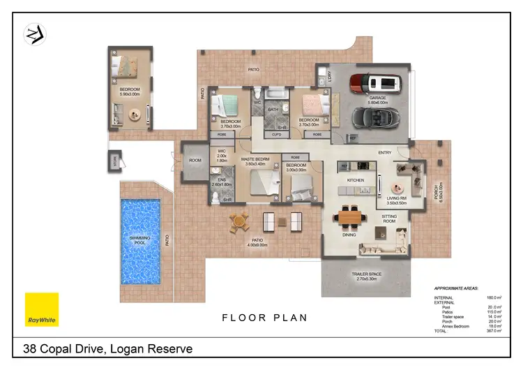 Floorplan of Homely house listing, 38 Copal Drive, Logan Reserve QLD 4133