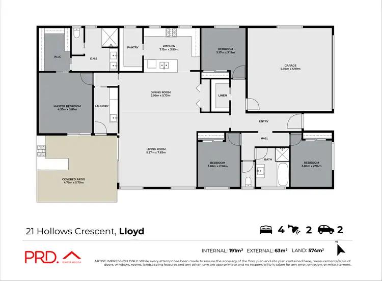Floorplan of Homely house listing, 21 Hollows Crescent, Lloyd NSW 2650