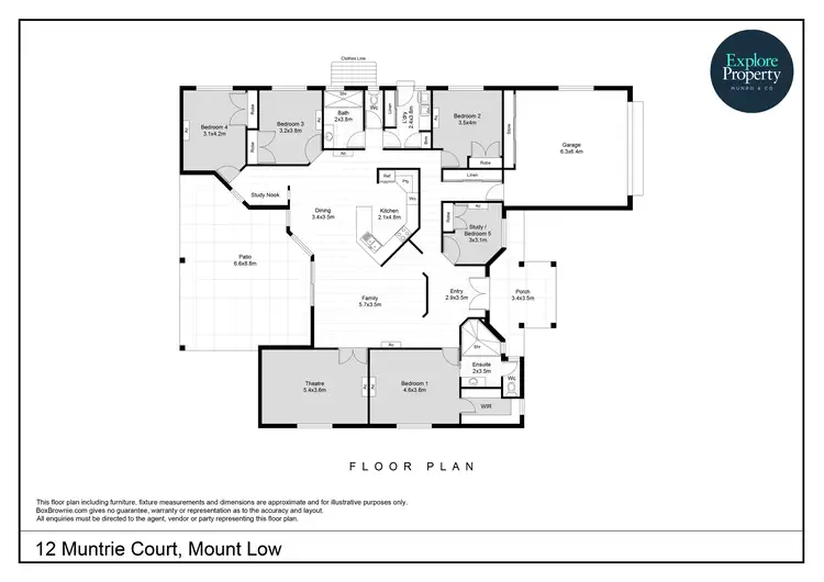 Floorplan of Homely house listing, 12 Muntrie Court, Mount Low QLD 4818