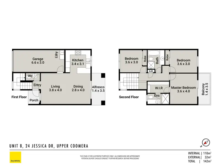 Floorplan of Homely townhouse listing, 8/24 Jessica Drive, Upper Coomera QLD 4209