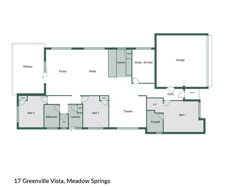 Floorplan of Homely house listing, 17 Greenville Vista, Meadow Springs WA 6210