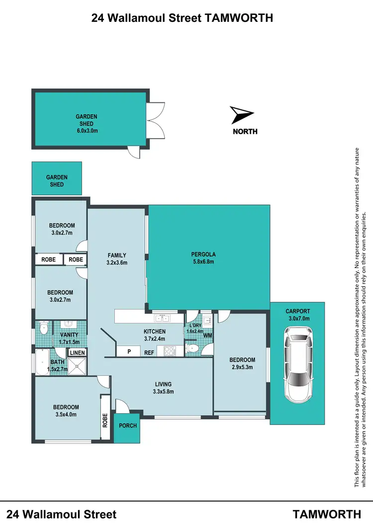 Floorplan of Homely house listing, 24 Wallamoul Street, Tamworth NSW 2340
