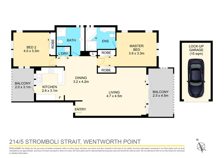 Floorplan of Homely unit listing, 214/5 Stromboli Strait, Wentworth Point NSW 2127