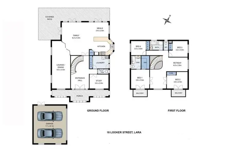 Floorplan of Homely house listing, 18 Looker Street, Lara VIC 3212