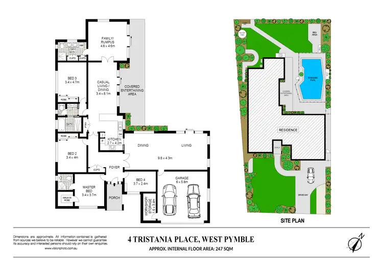 Floorplan of Homely house listing, 4 Tristania Place, West Pymble NSW 2073
