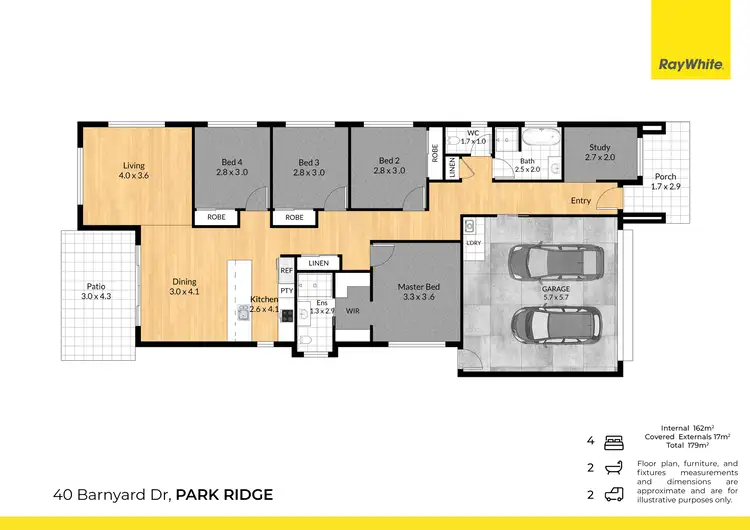 Floorplan of Homely house listing, 40 Barnyard Drive, Park Ridge QLD 4125