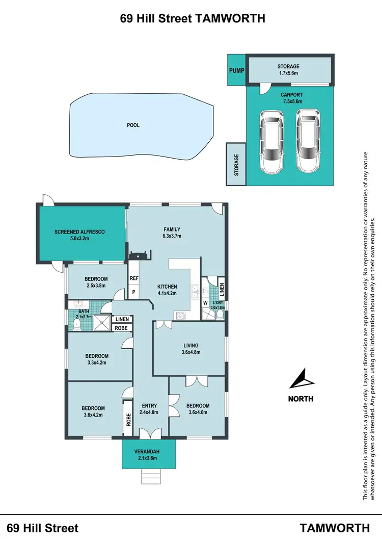 Floorplan of Homely house listing, 69 Hill Street, Tamworth NSW 2340