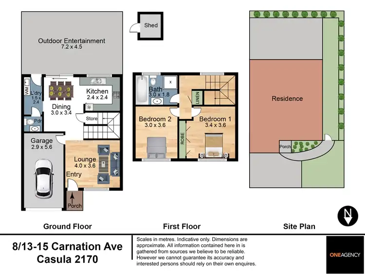 Floorplan of Homely townhouse listing, 8/13-15 Carnation Avenue, Casula NSW 2170