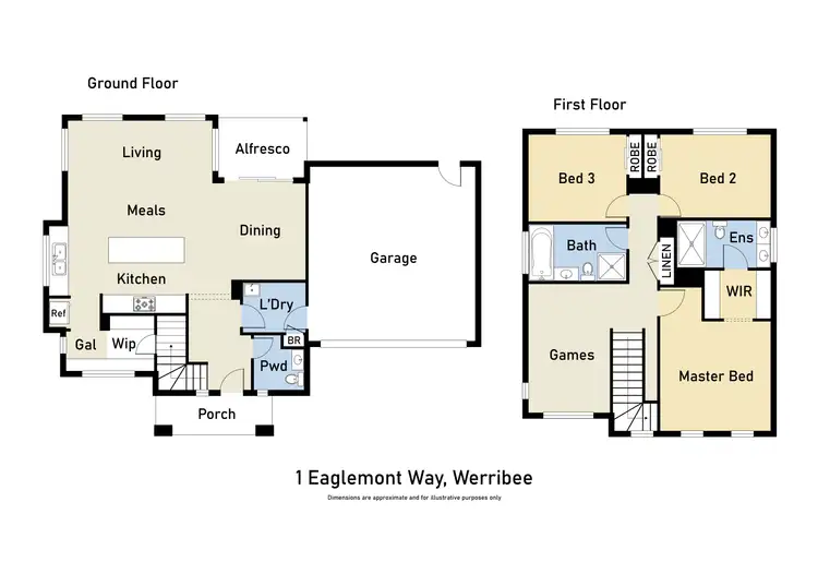 Floorplan of Homely house listing, 1 Eaglemont Way, Werribee VIC 3030