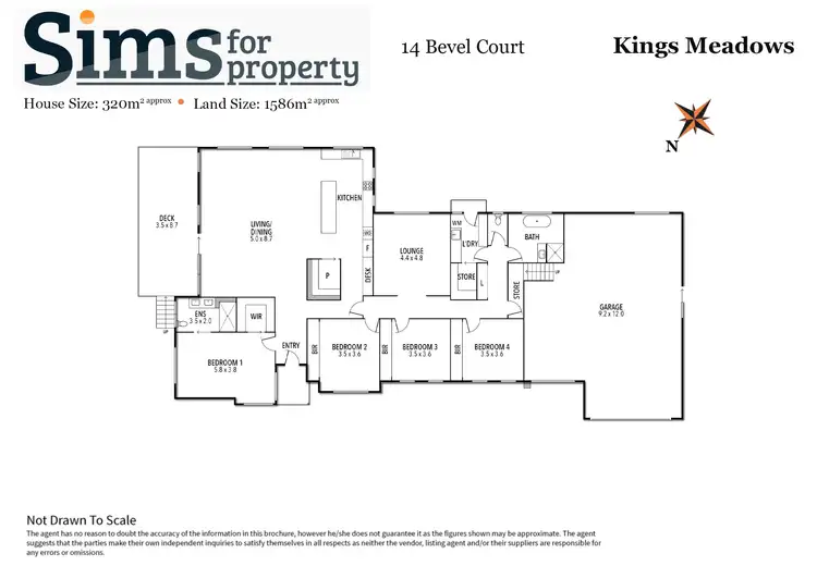 Floorplan of Homely house listing, 14 Bevel Court, Kings Meadows TAS 7249