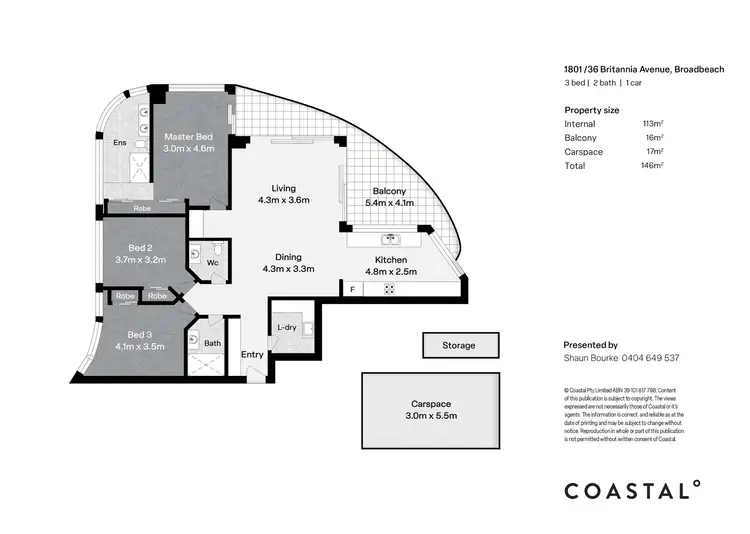 Floorplan of Homely apartment listing, 1801/36 Britannia Avenue, Broadbeach QLD 4218