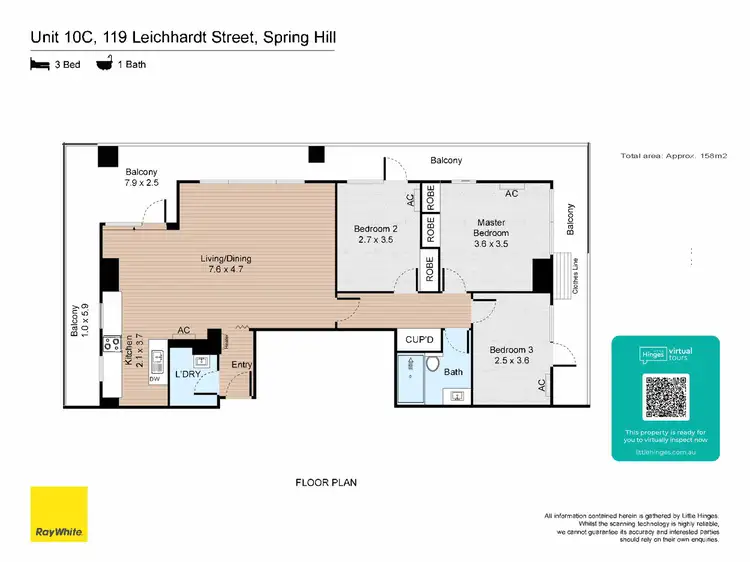 Floorplan of Homely apartment listing, 10C/119 Leichhardt Street, Spring Hill QLD 4000