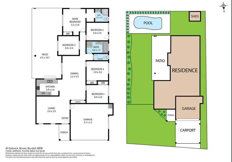 Floorplan of Homely house listing, 41 Gatwick Street, Burdell QLD 4818